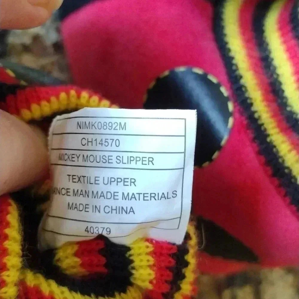 Mickey Mouse Youth Plush Cozy Sock Top Slippers NWOT - Picture 9 of 11